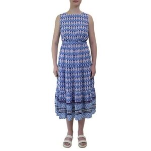 beachlunchlounge Peonia Sleeveless Back Cutout Midi Dress Moroccan Print L NWT